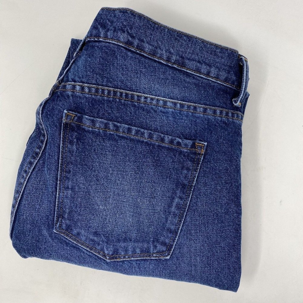 Mott & Bow Women's 32 Medium Wash Blue denim Straight Mom Jeans